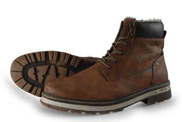 Mustang Veterboots in maat 45 Cognac, Overige kleuren, Verzenden, Boots, Mustang
