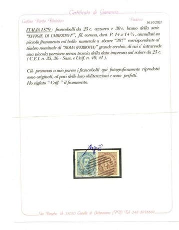 Italië 1879 - 1879 Koninkrijk Italië, complete serie met, Gestempeld
