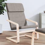 vidaXL Relaxstoel stof taupe, Verzenden
