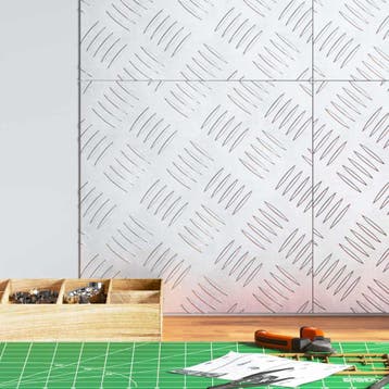 vidaXL Trap Tread Vierkant 4 pcs Zilver 30 x 30 cm Aluminium, Doe-het-zelf en Bouw, Ladders en Trappen, Verzenden, Nieuw
