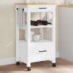 vidaXL Keukentrolley MONZA 48x40x88,5 cm massief grenenhout, Verzenden