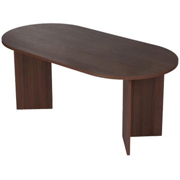 Evila Modern Dining Table, Milano Walnut, 180 X 90 X 75 Cm, Huis en Inrichting, Verzenden, Nieuw, 150 tot 200 cm, Scandinavisch