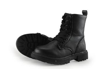 Nelson Veterboots Meisjes in maat 28 Zwart, Kinderen en Baby's, Verzenden, Jongen of Meisje, Schoenen, Zo goed als nieuw
