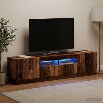 vidaXL 5-delige LED TV-kast Oud hout Bewerkt hout, Verzenden, Nieuw