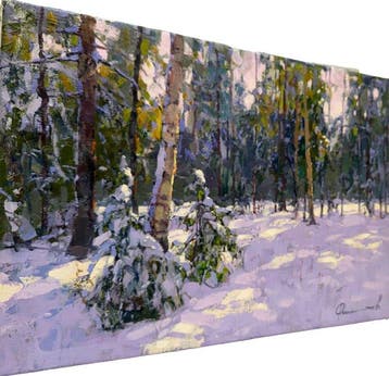 Sergei Flitov (1964) - Sapins sous la Neige - Soleil du