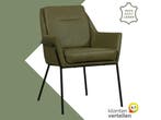 Leren eetkamerstoel Mix - Granada Moss (olijf/groen) -, Huis en Inrichting, Stoelen, Overige kleuren, Bohemian, Industrieel, Modern, Scandinavisch
