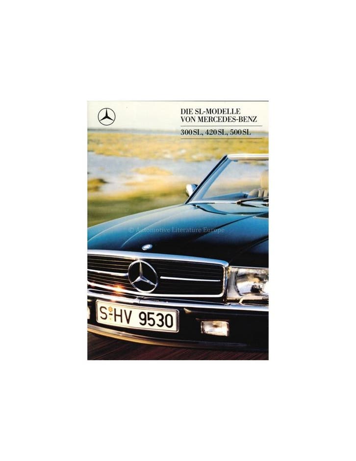 1988 MERCEDES BENZ SL BROCHURE DUITS, Livres, Autos | Brochures & Magazines