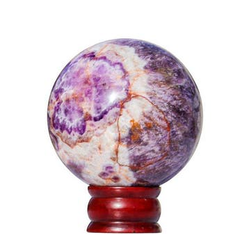 KAMR GEM – Zeldzame 2,05 kg Chevron Amethist Bol (115 mm)