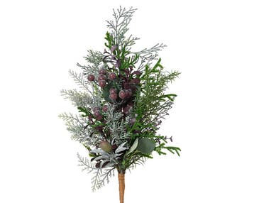 Wintergroen kerstgroen met kunstbesjes 50 cm gemengd groen /, Huis en Inrichting, Nieuw