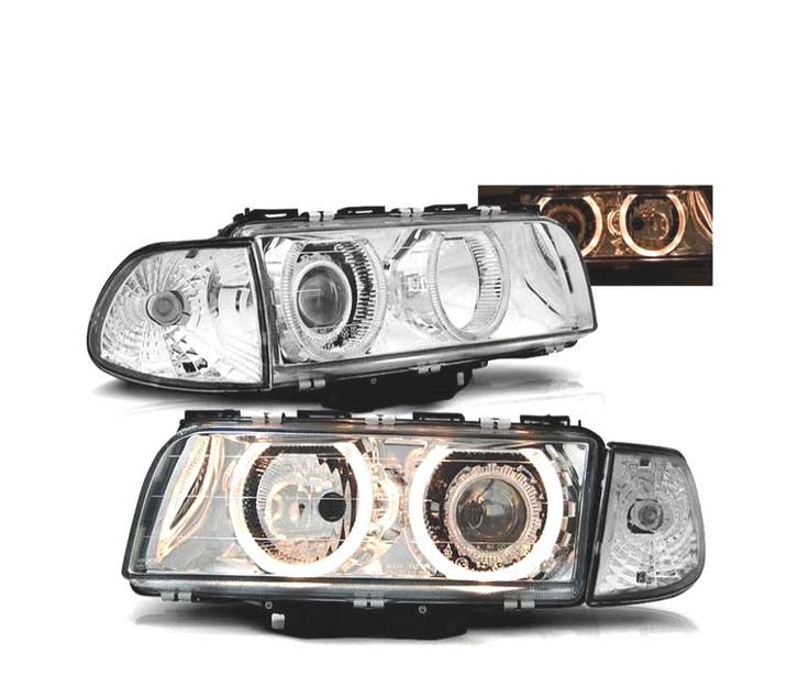 PHARES POUR BMW E38 94-98 H7 H7 ANGEL EYES CHROMÉ, Auto-onderdelen, Verlichting, Verzenden