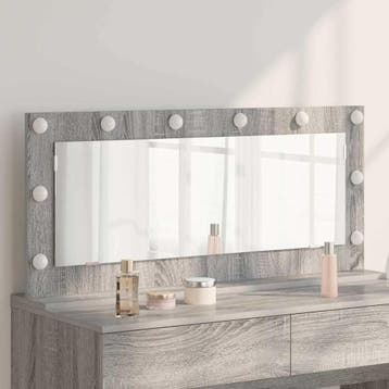 vidaXL Make-up Spiegel Grijs Sonoma 100 x 45 x 18 cm, Verzenden, Nieuw