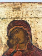Icône - Notre-Dame de Vladimir - Bois, Antiquités & Art