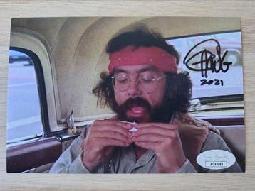 Cheech and Chong - Tommy Chong - Autograph, Photo with JSA, Nieuw