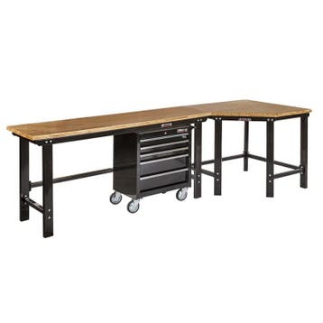 Werkbank hoekopstelling - Hoek werkbank 310 cm lang zwart, Ophalen of Verzenden, Nieuw