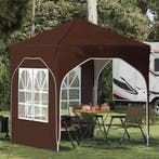 vidaXL Pop-up Feesttent 192 x 192 x 245 cm Bruin, Verzenden