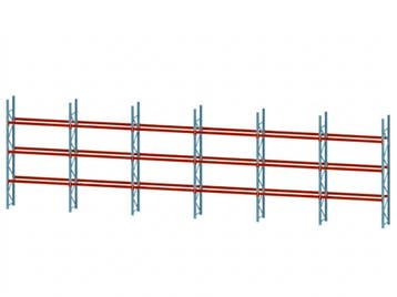 Palletstelling 22,2m - 7 staanders 4530 + 36 liggers 3600 mm, Ophalen of Verzenden