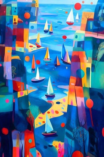 Jowita Skalska - A Sea of Colours XXL, Antiquités & Art
