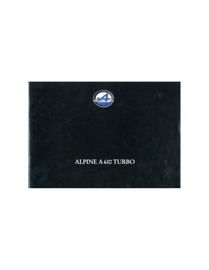 1993 ALPINE A610 TURBO BROCHURE FRANS, Livres, Autos | Brochures & Magazines