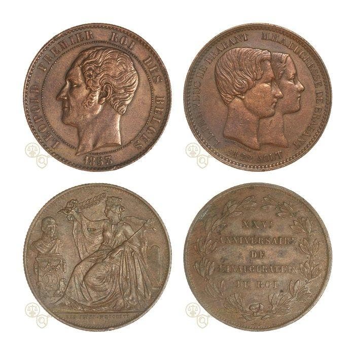 België. Leopold I. Modules 5 Centimes 1856 door Adolphe, Timbres & Monnaies, Monnaies | Pays-Bas