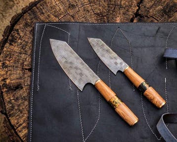 Kitchen Knife ,Premium Unique Etching Hand Forged in Old