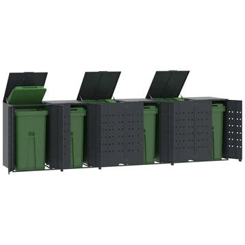 vidaXL Containerberging 6 containers 414x79x117 cm staal, Verzenden