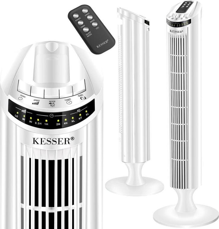 Torenventilator - Fluisterstil - Oscillatie - Wit - KESSER®, Elektronische apparatuur, Ventilatoren, Nieuw, Verzenden