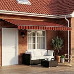 vidaXL Handmatig uitschuifbare luifel Oranje, Zwart en Geel, Tuin en Terras, Verzenden, Nieuw