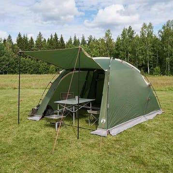 vidaXL Tunneltent Groen 361 x 235 x 147 cm, Caravans en Kamperen, Verzenden, Nieuw