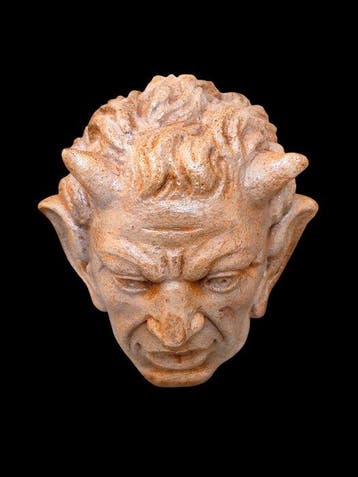 sculptuur, Fauno Pompeiano - 26 cm - Gegoten steen