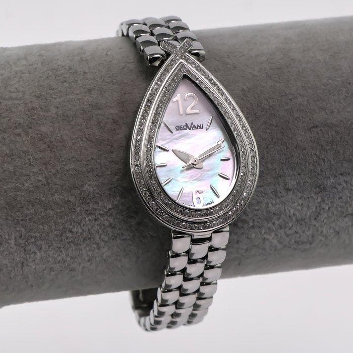 Geovani - Diamond Swiss Made Watch - GOL589-SS-D-7 - Zonder, Handtassen en Accessoires, Horloges | Heren