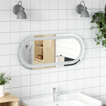 vidaXL LED Badkamerspiegel Transparant 70 x 30 cm gehard, Verzenden, Nieuw