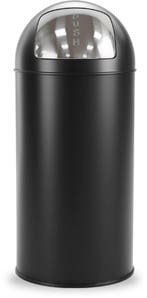2dekans | BRASQ Push Bin Prullenbak Zwart Vuilnisbak met, Huis en Inrichting, Ophalen of Verzenden, Nieuw
