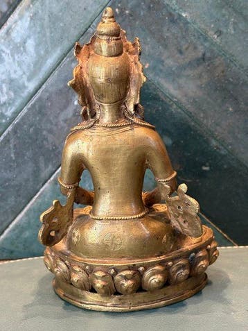 Beeld, Amitayus - 22 cm - Brons, Antiek en Kunst