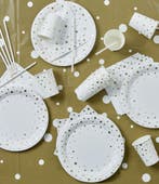 Party Tafelset Goud Wit 41 delig, Verzenden, Nieuw