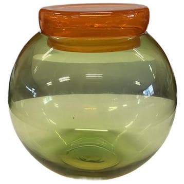 Polspotten Bloated Caps And Jars Voorraadpot Groen-oranje -, Huis en Inrichting, Verzenden, Minder dan 50 cm, Groen, Glas