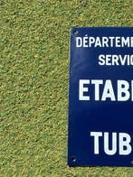 Étable Indemne De Tuberculose - Plaque - Emaille