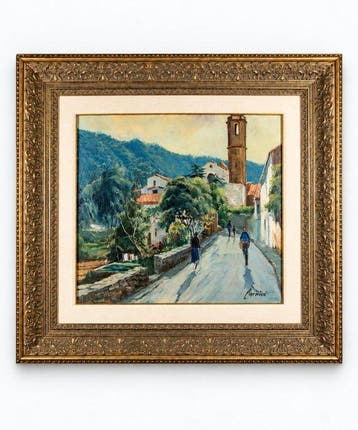 Albert Carnicé i Tura (1947) - Catalan Village & Bell Tower, Antiquités & Art