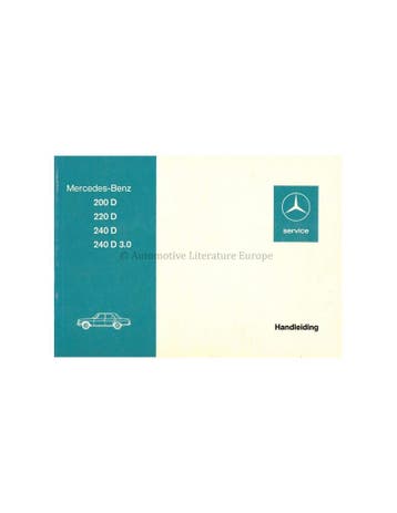 1975 MERCEDES BENZ E KLASSE INSTRUCTIEBOEKJE NEDERLANDS