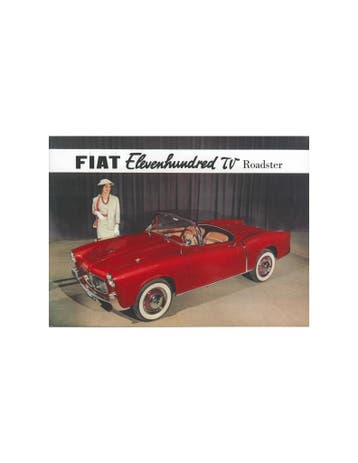 1956 FIAT 1100 TV ROADSTER LEAFLET ENGELS, Ophalen of Verzenden, Nieuw