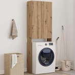 vidaXL Wasmachinekast 64x25,5x190 cm artisanaal eikenkleur, Verzenden, Nieuw
