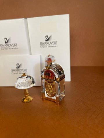Swarovski - Beeldje - Juckbox - tafellamp (2) - Kristal, Antiek en Kunst