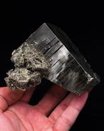 (PERUVIAN CLASSIC) esthetische pyriet Kubus - Hoogte: 7.7 cm, Verzamelen