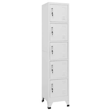 vidaXL Lockerkast 38x40x180 cm staal lichtgrijs, Verzenden