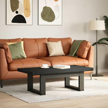 vidaXL Salontafel NOAIN Zwart 119 x 60 x 40 cm Massief, Verzenden, Nieuw