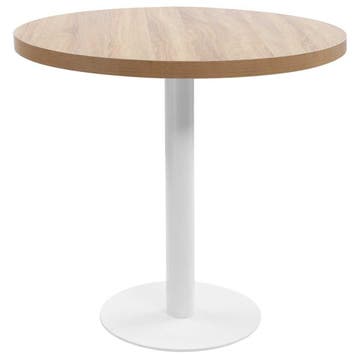 vidaXL Bistrotafel 80 cm MDF lichtbruin, Verzenden