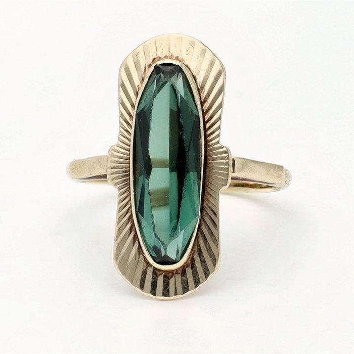 Bague - 14 carats Or jaune - 2.23ct. tw. Spinelle, Handtassen en Accessoires, Ringen