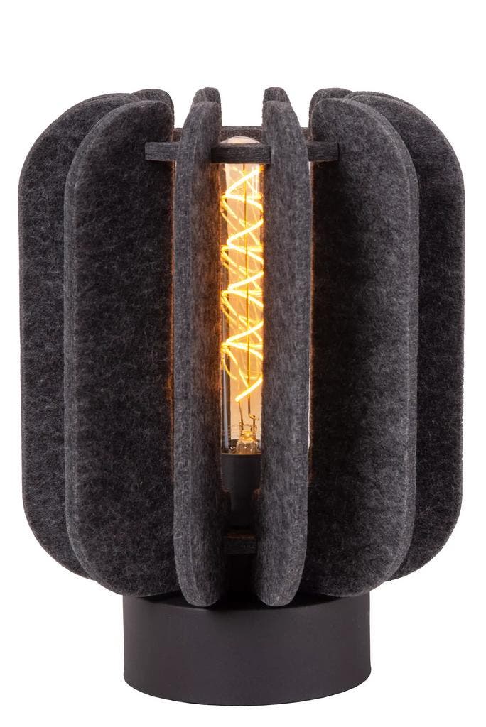 Lucide RAFAL - Tafellamp - Ø 23 cm - 1xE27 - Grijs, Maison & Meubles, Lampes | Lampes de table, Envoi