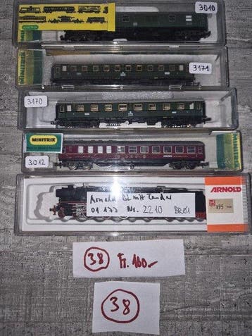 Minitrix, Arnold N - 3010, 3012, 3170, 3171, 2210 - Ensemble, Nieuw