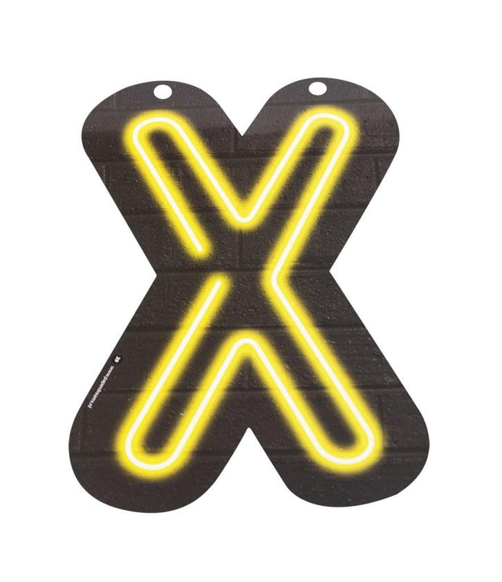 Neon Letter X 24cm, Hobby en Vrije tijd, Feestartikelen, Nieuw, Verzenden