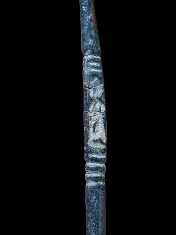 Romain antique Bronze, Cuillère médicale très rare avec